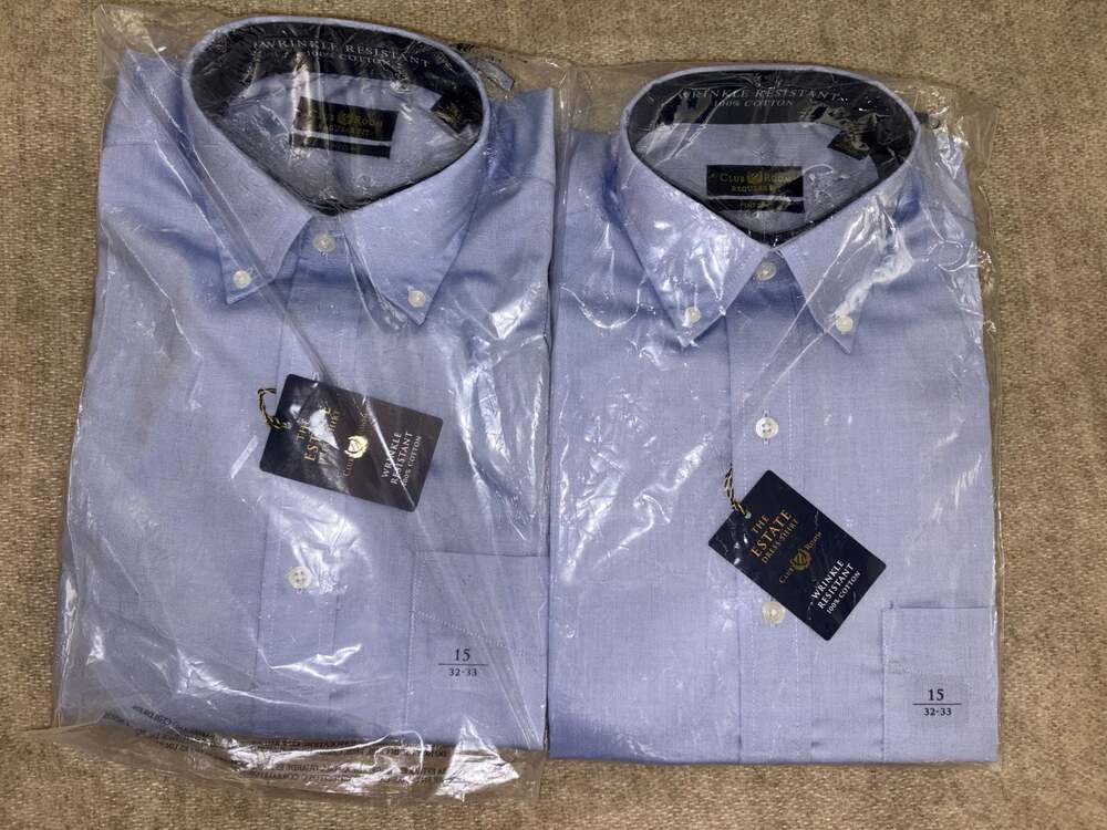 NEW Club Room Dress Shirt Bundle (5) | 15 x 32-33